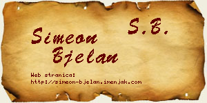 Simeon Bjelan vizit kartica